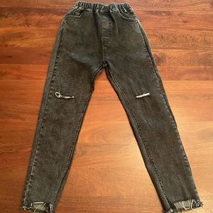 Slim fit black ripped jeans size 12